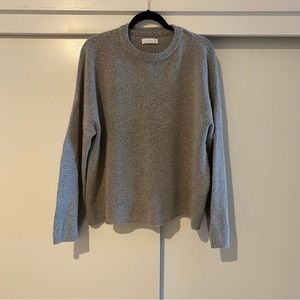 Oak + Fort wide arm sweater, grey L